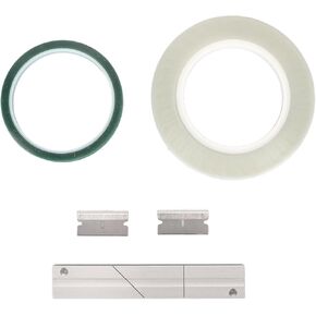 Tape Splicing Block Kit for Revoxsonido, Reel to Reel 1/4 10in Professional Tape Splicing Block for Open Reel Tape Media with 2 Reels of Tape and 2 Cutters. Green