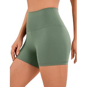 CRZ YOGA Women's Naked Feeling Biker Shorts 4'' - High Waist Yoga Workout Gym Spandex Shorts