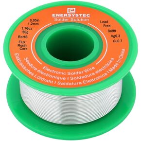 Lead Free Electronics Soldering Wire 1.2mm 50g, Rosin Flux Core Electrical Solder Wire Sn99 Ag0.3 Cu0.7 Electric Soldering Alloy Solder No Clean 0.05 Electronic Soldering