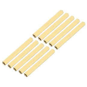 YOKIVE 10 Pcs Brass Hex Straight Spacer, Standoff Spacer with Female Thread | Fixing The Motherboard, Great for Electronics Industries (M3 x 5 x 45mm)