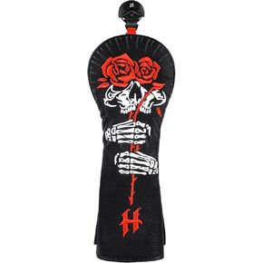 Big Crazy Golf Head Covers, Golf Club Covers Funny, Driver Headcovers, Golf Club Covers, Fairway Woods Head Covers, Hybrids Headcover with Soft Lining for Golf Gift Rose