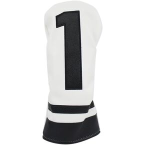Scott Edward Golf Club Covers 3 Pcs/1Pcs, PU Numbered 1 3 5 Golf Headcovers for Driver and Fairway Wood Fit Most Golf Clubs Classic Look