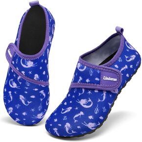 Limberun Kids Water Shoes Boys Girls Barefoot Non-Slip Beach Swim Lightweight Quick Dry Aqua Pool Shoe Walking Socks for Toddler Mermaid 12-13
