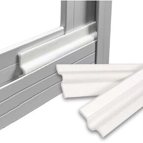 Window Weather Stripping Door Seal Strip PU Foam Self Adhesive Tape for Window and Door Insulation Soundproofing, Door Sweep (23FT White)