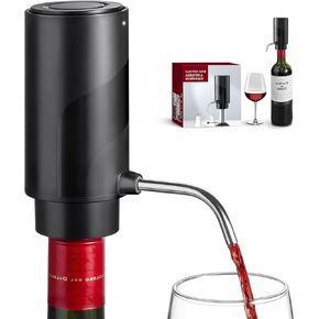 Electric Wine Decanter Aerator Dispenser: Automatic Whisky Bottle Dispenser - One Button Smart Drink Decanter with USB Rechargeable - Wine Air Aerator Pourer Spout for Wine Lovers