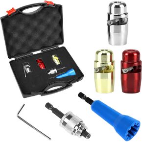 QWORK Wire Stripping for Drill, Twister Tool, 5 in 1 Quickly Drill Wire Stripping Professional Electrician Tools Set