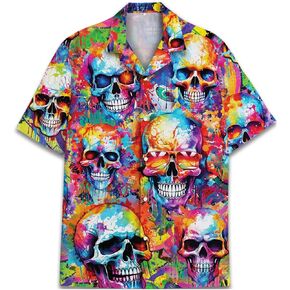 Funny Hawaiian Shirts for Men Palm Beach Shirts Tropical Vacation Shirts H3