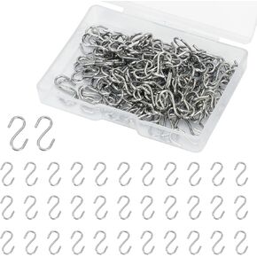 150pcs Mini S Hooks for Hanging, Silver Miniature S Hooks for Hanging Crafts DIY Jewelry Keychains