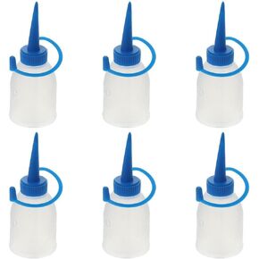 6pcs زجاجة الضغط ، زجاجات قطار طرف الإبرة ، موزع الطائرات البلاستيكية ، حاويات فارغة 30 مل مع تطور على غطاء لزيت الغراء الصناعي in Kuwait