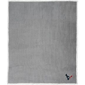 NORTHWEST NFL Houston Texans Waffle Sherpa Silk Touch Throw Blanket, Team Colors, 50" x 60"