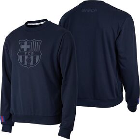 Icon Sports Officially Licensed Football Club Cotton Terry Monochromatic Crewneck Pullover Sweater – Mens Soccer Apparel