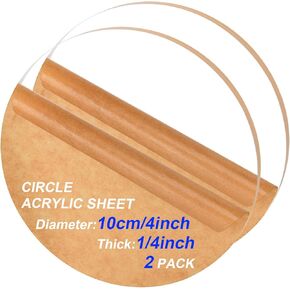 قطعتان من ورقة زجاج شبكي مستديرة مقاس 1/4 بوصة، وقطر 4 بوصات من الفراغات الدائرية من الأكريليك الشفاف، وصفائح زجاج شبكي شفافة فارغة على شكل دائرة للإطار، والحرف اليدوية اليدوية in Kuwait