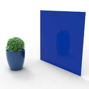 Rock Hard Plastics - 12" x 12" Blue 2114 Acrylic Plexiglass Lucite Sheet (Actual Size 11.875" x 11.875" - .118" (1/8"), Blue)