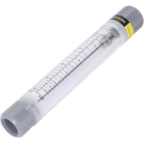 1‑10GPM Liquid Flowmeter Adjustable Tube Mount Type Acrylic Transparent Water Meter G1 Female Thread