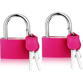 2Pack Aluminum Locker Lock with Key, Large Pad Lock with 1.6inch Wide Lock Body, Waterproof Padlocks for Gym Locker, Shed, Gate, and Storage Unit