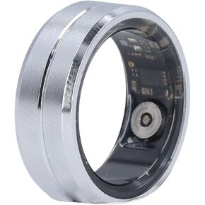 Smart Ring Health, Bluetooth Wearable Fitness Sleep for Men Women, IP68 Fitness Rings, for iOS Android Smartphones, 5-7 Days Battery (Silver)