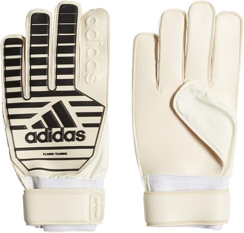 Adidas Adult Classic Training Sovic Sof Swear Gloves - Palm Latex Date ، قبضة ناعمة ، نوبة مخصصة ، دعم معصم (أبيض/أسود ، 8) in Saudi Arabia