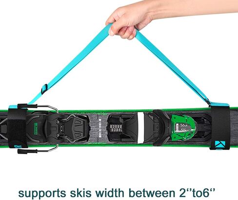 QOGIR Ski and Pole Carrier Strap 1 Pack, Adjustable Size Great for Men, Women and Kids in Kuwait