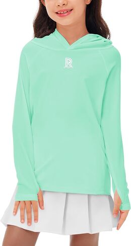 Remimi Kids Sun Shirt Rash Guard Quick Dry Sun Protection Athletic Hoodie Hiking Shirts 3-12 Years in Saudi Arabia