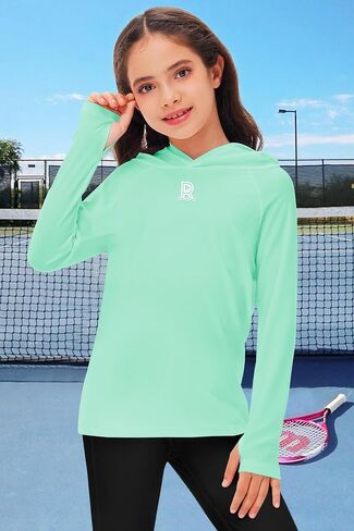 Remimi Kids Sun Shirt Rash Guard Quick Dry Sun Protection Athletic Hoodie Hiking Shirts 3-12 Years in Saudi Arabia