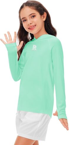 Remimi Kids Sun Shirt Rash Guard Quick Dry Sun Protection Athletic Hoodie Hiking Shirts 3-12 Years in Saudi Arabia