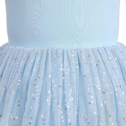AFAVOM Ballet Leotards for Girls Toddler Sequin Ballet Dance Dress Bowknot Tutu Skirted Leotard Gymnastics Ballerina Outfit in Saudi Arabia