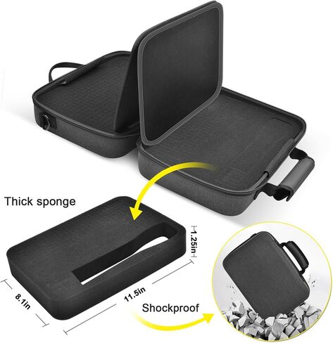 Wireless Microphone Case for JBL for Singing for TONOR for Shure for Bietrun for ALPOWL Two Microphone System DIY Foam Fits for Different Size Mic, Receiver, Audio Cable(Box Only) (Black) in Kuwait