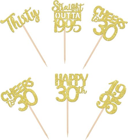 30PCS Black 40th Birthday Cupcake Toppers Glitter Forty Happy 40th Straight Outta 1986 Cupcake Picks for Cheers to 40 Years 40th Birthday Wedding Anniversary Party Decorations Supplies in Kuwait