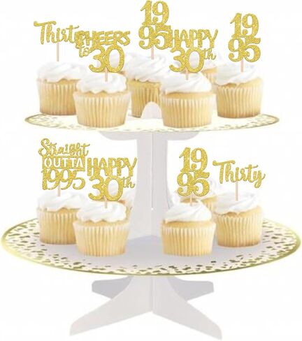 30PCS Black 40th Birthday Cupcake Toppers Glitter Forty Happy 40th Straight Outta 1986 Cupcake Picks for Cheers to 40 Years 40th Birthday Wedding Anniversary Party Decorations Supplies in Kuwait