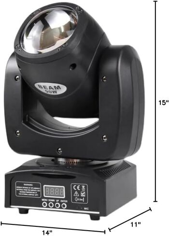 8 Prism Moving Head Light,XPCLEOYZ Stage Spotlight, Dance Floor Lights 150W,DJ Lights Sound Activated,DMX Light for Facade,Wedding,Light Show,DJ Lights,Bar, Disco Prom,Club,DJ Equipment … (Brown) in Saudi Arabia