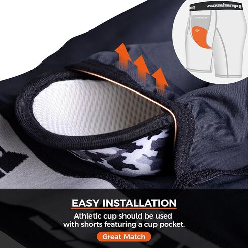 COOLOMG Men Adult Baseball Sliding Shorts with Foam Athletic Cup Padded Compression Short for Softball Football Hockey in Kuwait