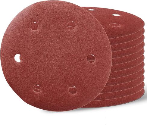 24 PCS Sanding Discs Paper Sander Paper لـ Drywall Sander ، أقراص الصنفرة ذات الخطاف المكون من 6 حفرة A80/100/120/150/180/240 GRIT in Kuwait