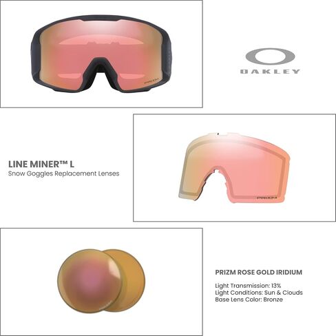 Oakley Line Miner Large Ski Goggles REPLACEMENT LENSES OO7070 For Men For Women +Designer iWear Care Kit in Kuwait