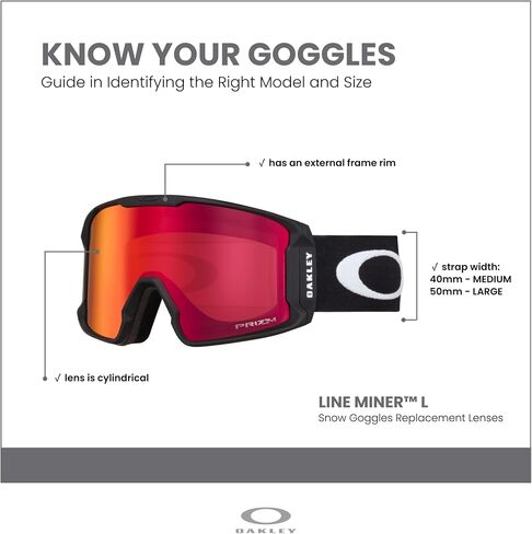 Oakley Line Miner Large Ski Goggles REPLACEMENT LENSES OO7070 For Men For Women +Designer iWear Care Kit in Kuwait