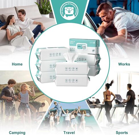 TOOCABEAR Body Cleansin Wipes 8 * 12'' with Aloe, 3 Pack,150 Wipes, Disposable Washcloths Wipes for Adult Bathing No Rinse, Ideal for Incontinence & Elderly and Baby Care Hypoallergenic, Unscented in Saudi Arabia