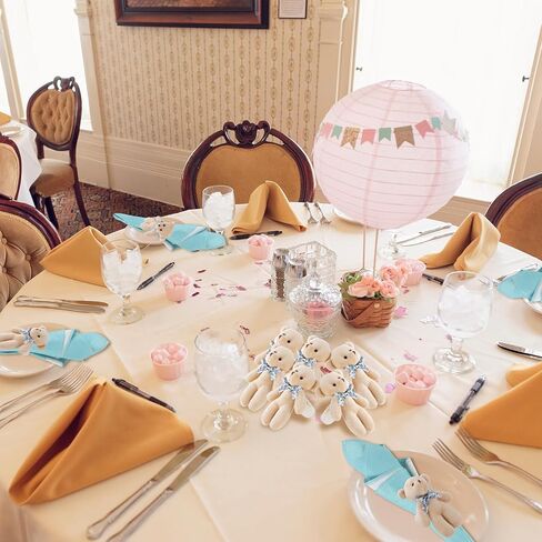 12 PCS استحمام الطفل الدببة الصغيرة زخارف من منديل مجموعة صغيرة من منديل الدب الفخمة حلقات صغيرة محشوة حيوانات صغيرة الحفل in Kuwait