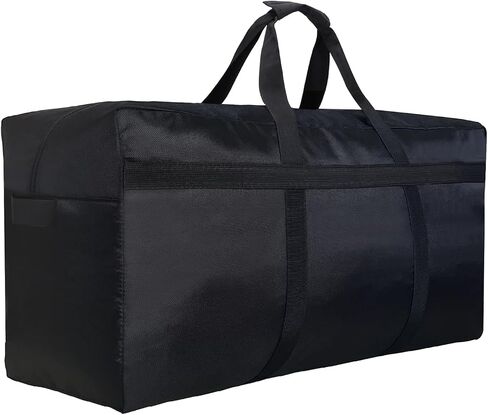 Oversized Duffle Bag Foldable Travel Storage Bag Sports Duffel Bags Luggage Bag Large Storage Bags with Zipper and Handles for Moving Camping Large Items Storage and More (215L Black) in Saudi Arabia