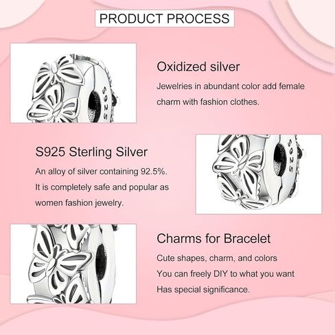 Charms Fits Pandora Bracelets 925 Sterling Silver Bead Charm and Necklaces for Woman Cubic Zirconias Dangle Pendant,Jewelry Bead in Saudi Arabia