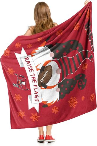 NORTHWEST NFL Tampa Bay Buccaneers Gnomie Love Silk Touch Throw Blanket، ألوان الفريق، 50 بوصة × 60 بوصة in Saudi Arabia