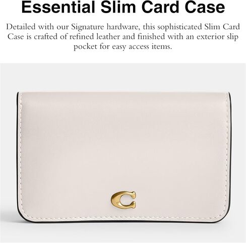 Coach Slim Card Case, Black in Saudi Arabia