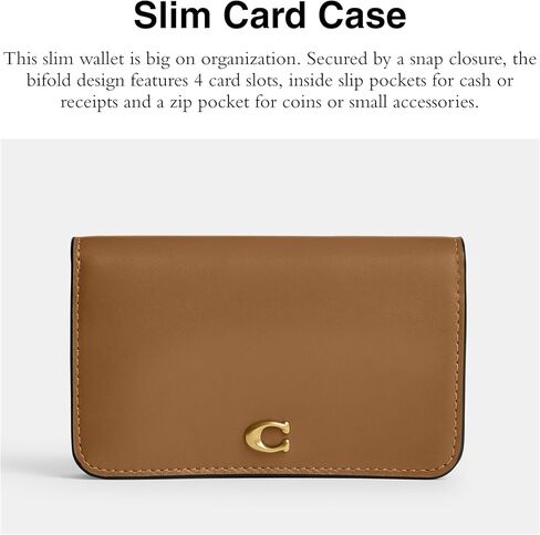 Coach Slim Card Case, Black in Saudi Arabia