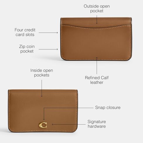 Coach Slim Card Case, Black in Saudi Arabia