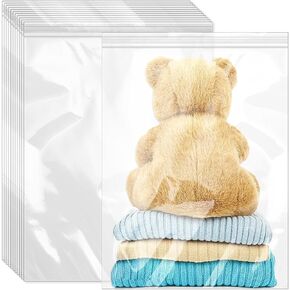 TKOnline 30 Pieces 18'' x 24'' Plastic Zipper Storage Bags, 5 Gallon Clear Reclosable Storage Bags, Great Storage for Food Prep, Moving, Clothing, Travel Essential & Office Supplies