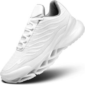 Mens Air Cushion Running Shoes Walking Blade Fashion Sneakers Lace Up Casual Comfortable Soft Sole Work Tennis Sport Athletic Trainers