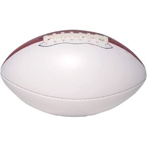 Autograph Blank Mid 9 Inch Football | Official Size 3 | Football Trophy for Signing with Two White Panels