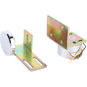 Small Electric Magnetic Lock, 12V Electromagnetic Lock, 132.3lb Holding Force, Circular Suction Lock for Automatic Door