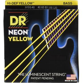 DR Strings HI-DEF NEON Bass Guitar Strings (NYB5-40)