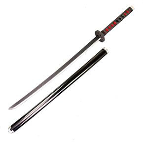 Fantasy Slayer Foam Sword, Foam Katana Props Replica. for Collections, Gifts, Cosplay for Anime Shows Black-Red