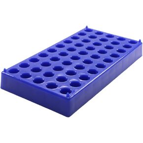 Othmro 2Pcs 50 Positions Plastic Test Tube Rack Holder, Blue Rectangular shape Durable Detachable Centrifuge Tube Rack Bracket Rack for Microcentrifuge Tubes Ideal for laboratory