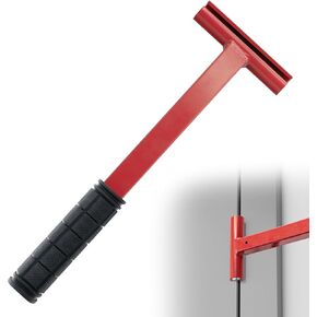 .134 Gauge Commercial Door Hinge Adjustment Tool, Long Handle Hinge Gap Adjusting Wrench with Rubber Grip, Heavy Duty Painted Steel Hinge Bender Spanner for Office, Mall, Hospital, School, Red